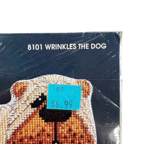 Design For The Needle Corner Critter Cross Stitch Kit Wrinkles The Dog #8101 - Picture 2 of 6